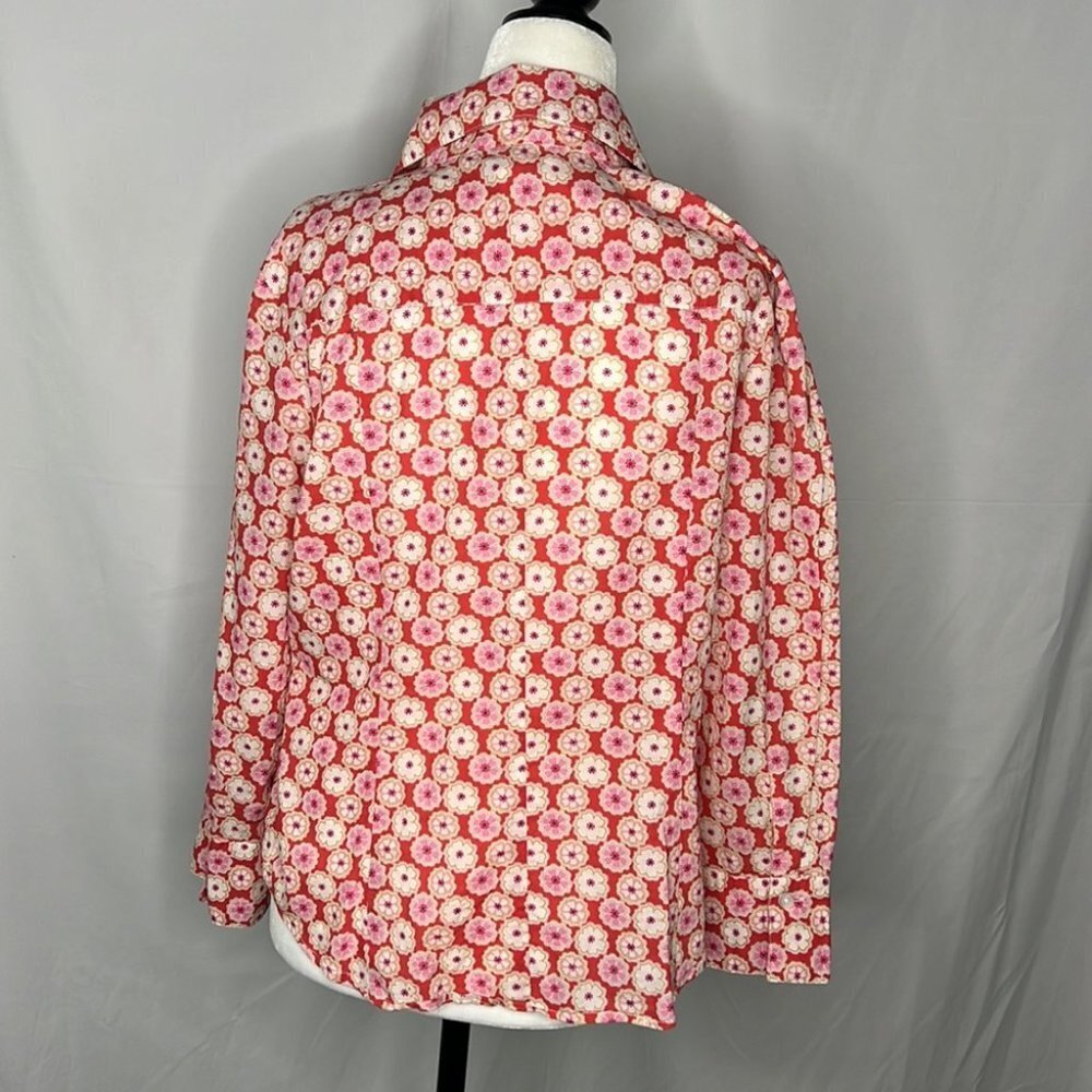 Steve & Barry's ¾ Sleeve Floral Button Up size L - Picture 2 of 8